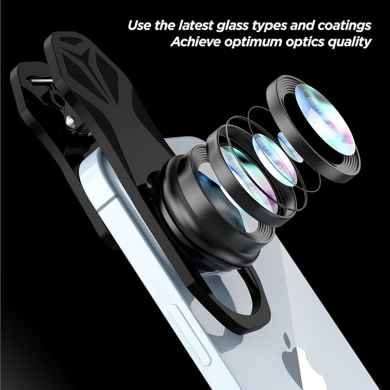 BIGBIGRIVER 210° Fisheye Lens, Professional Cell Phone Lens for iPhone,Samsung,Pixel,BlackBerry,Ipad,Notebook,Etc,Fish Eye Lens - Image 2
